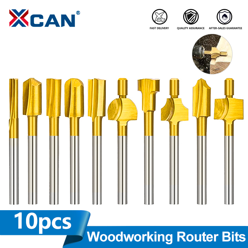 Woodworking Class - XCAN 10pcs Woodworking Router Bits HSS