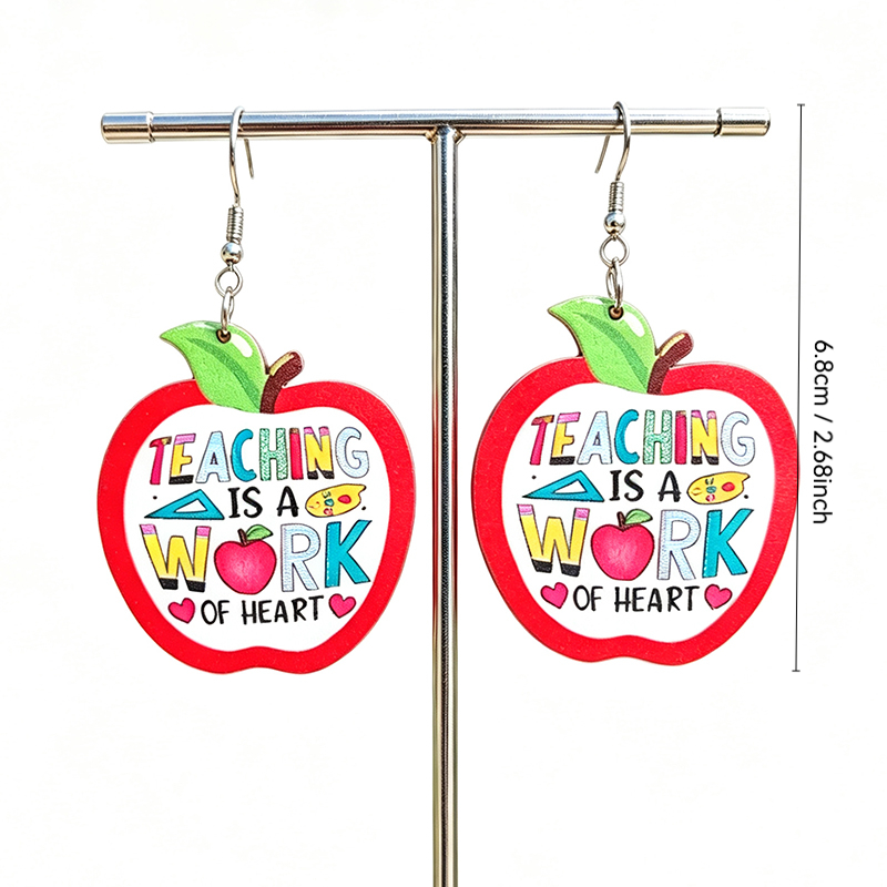 Cute Red Apple Teacher Quote D - Woodworking Teacher review and price