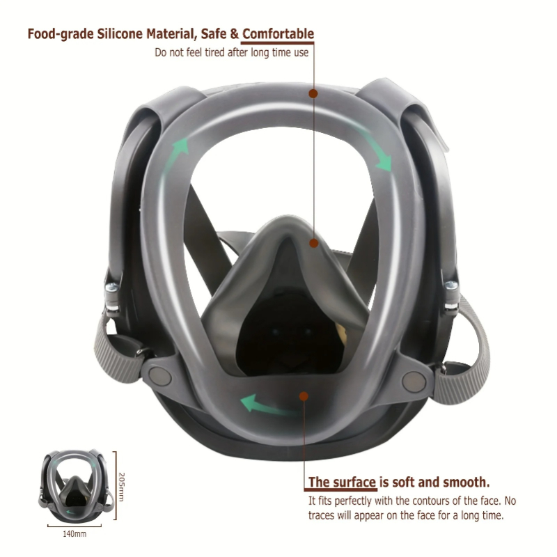 6800 Gas Mask Full Face Large  - Woodworking Respirator review and price