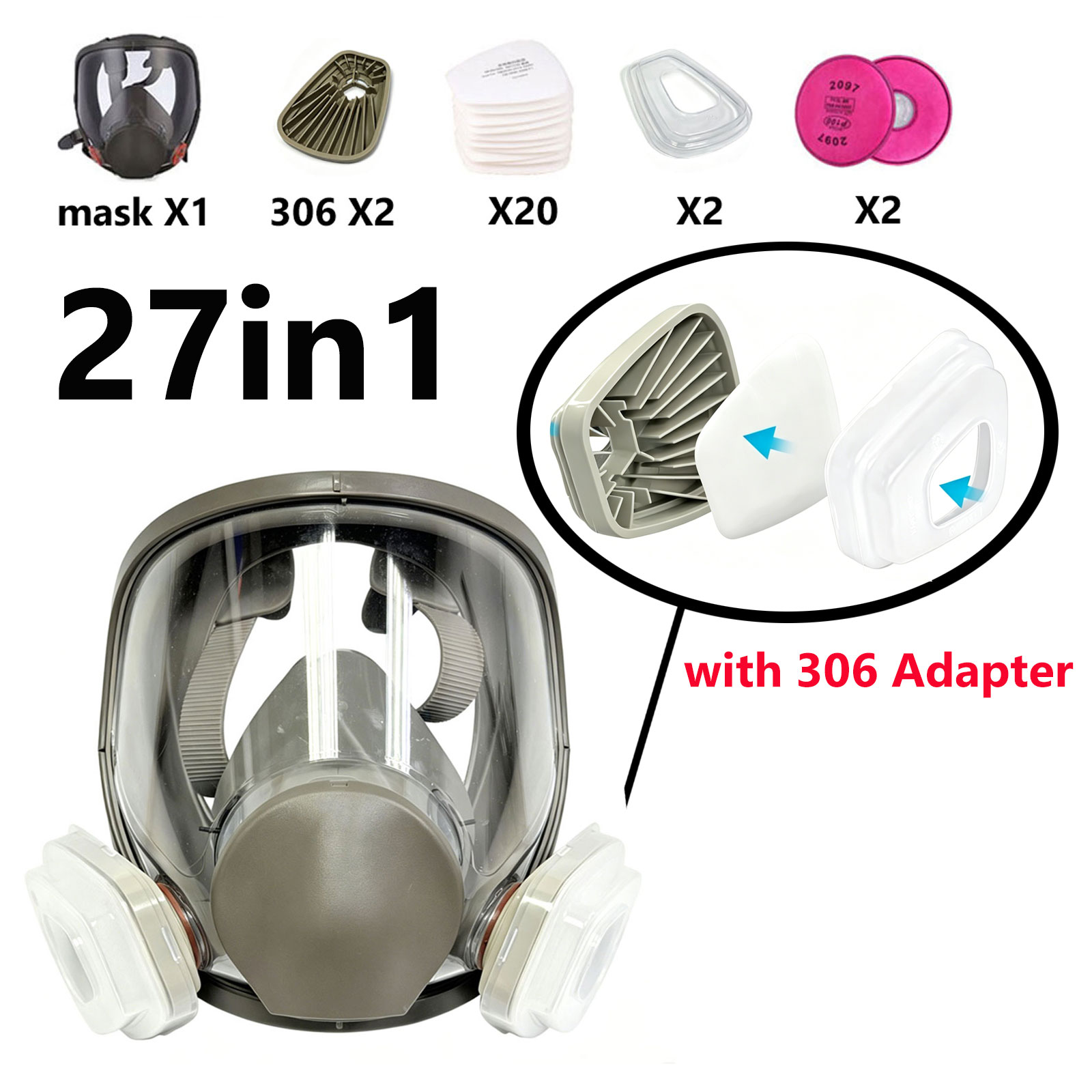 6800 Full Face Respirator with - Woodworking Respirator review and price