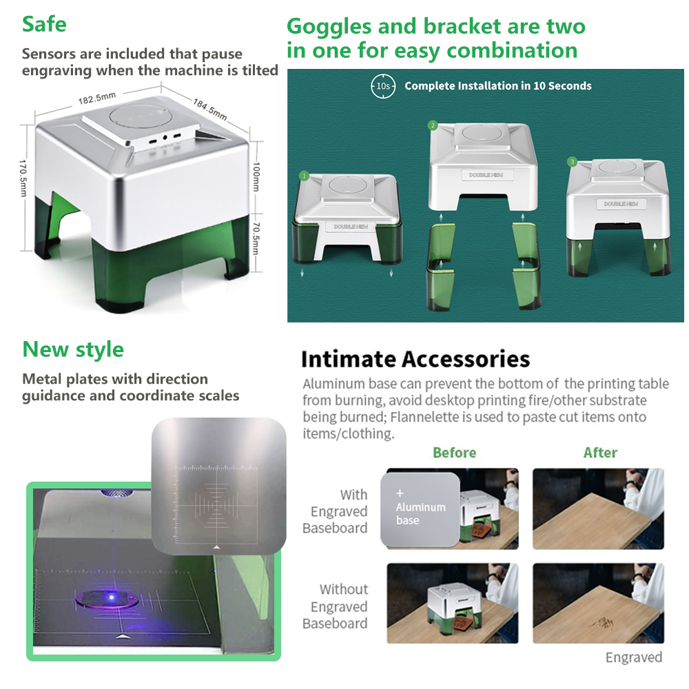 3W Mini Laser Engraver Portabl - Woodworking Manufacturing review and price