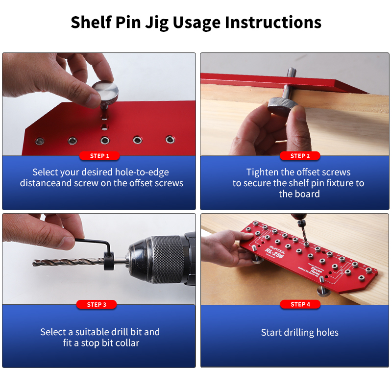 Shelf Pin Jig Set Aluminium Al - Woodworking Class review and price