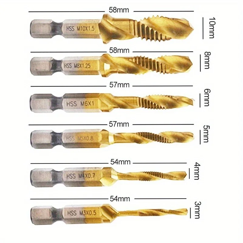6Pcs/Set Titanium Coated HSS T - Woodworking Manufacturing review and price