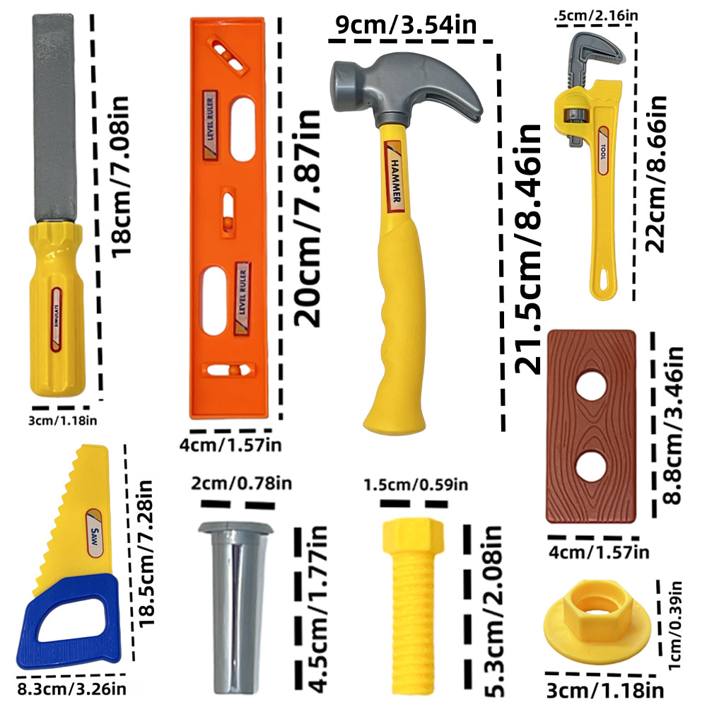 Large Simulated Kids Tool Set  - Woodworking Simulator review and price