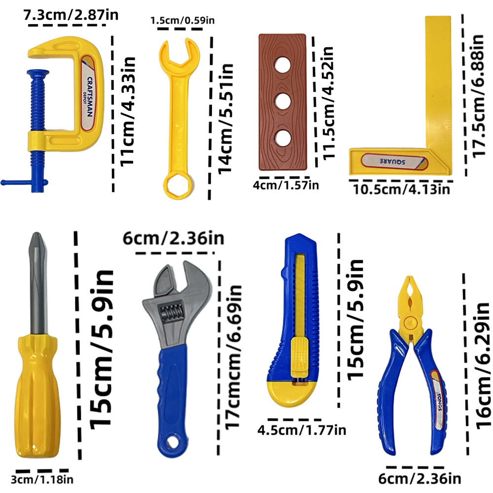 Large Simulated Kids Tool Set  - Woodworking Simulator review and price