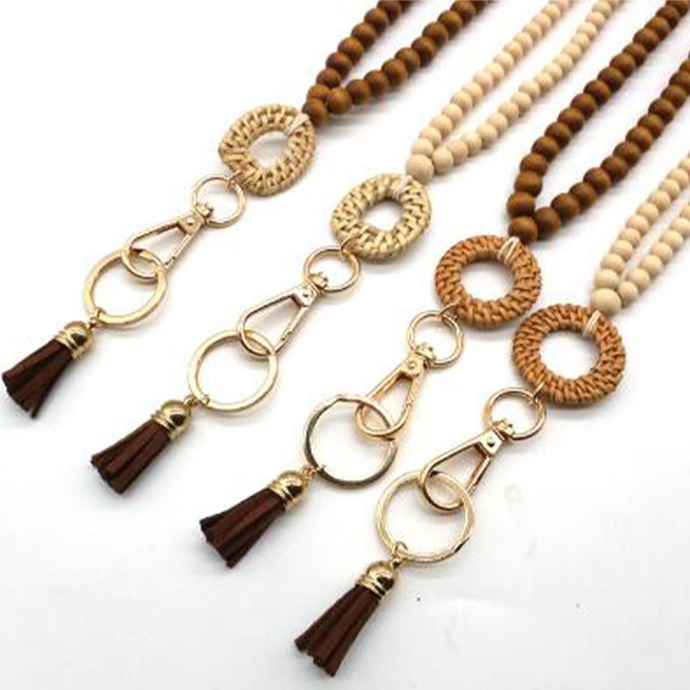 New Rattan Wood Bead Lanyard K - Woodworking Teacher review and price