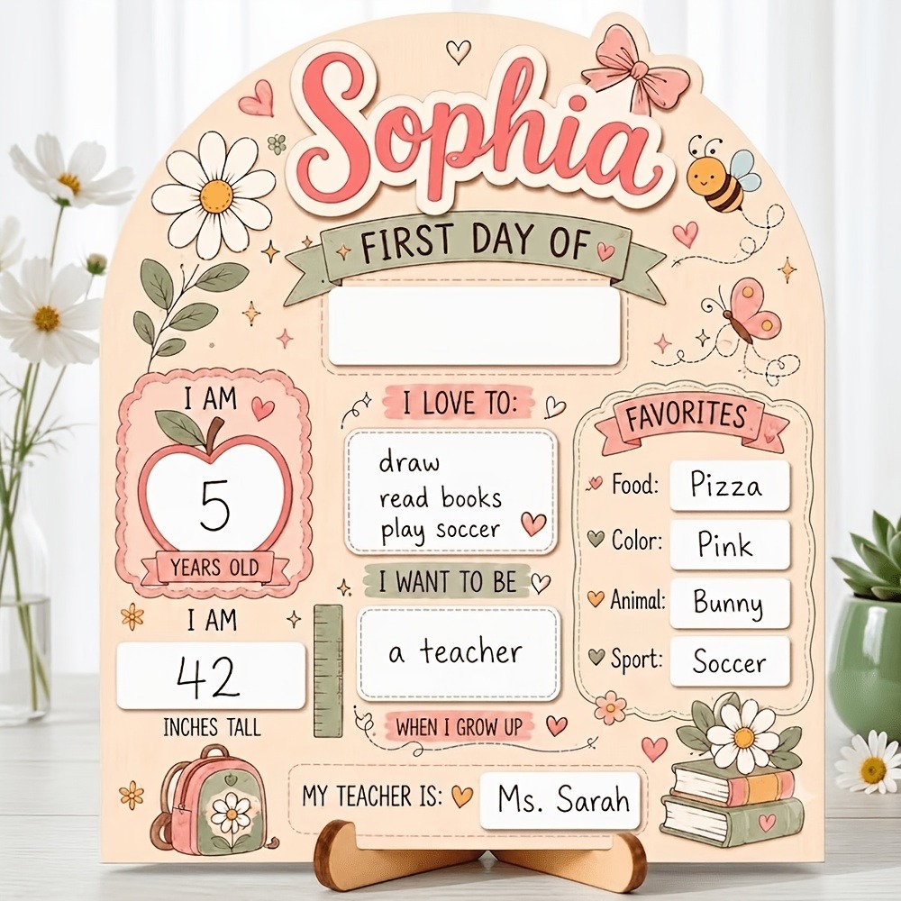 Custom Name First Day of Schoo - Woodworking Boards review and price