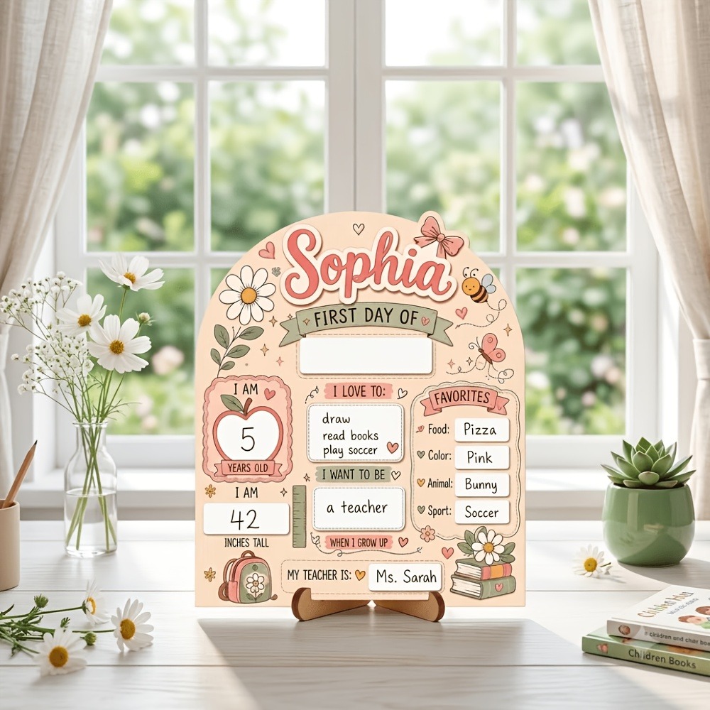 Custom Name First Day of Schoo - Woodworking Boards review and price