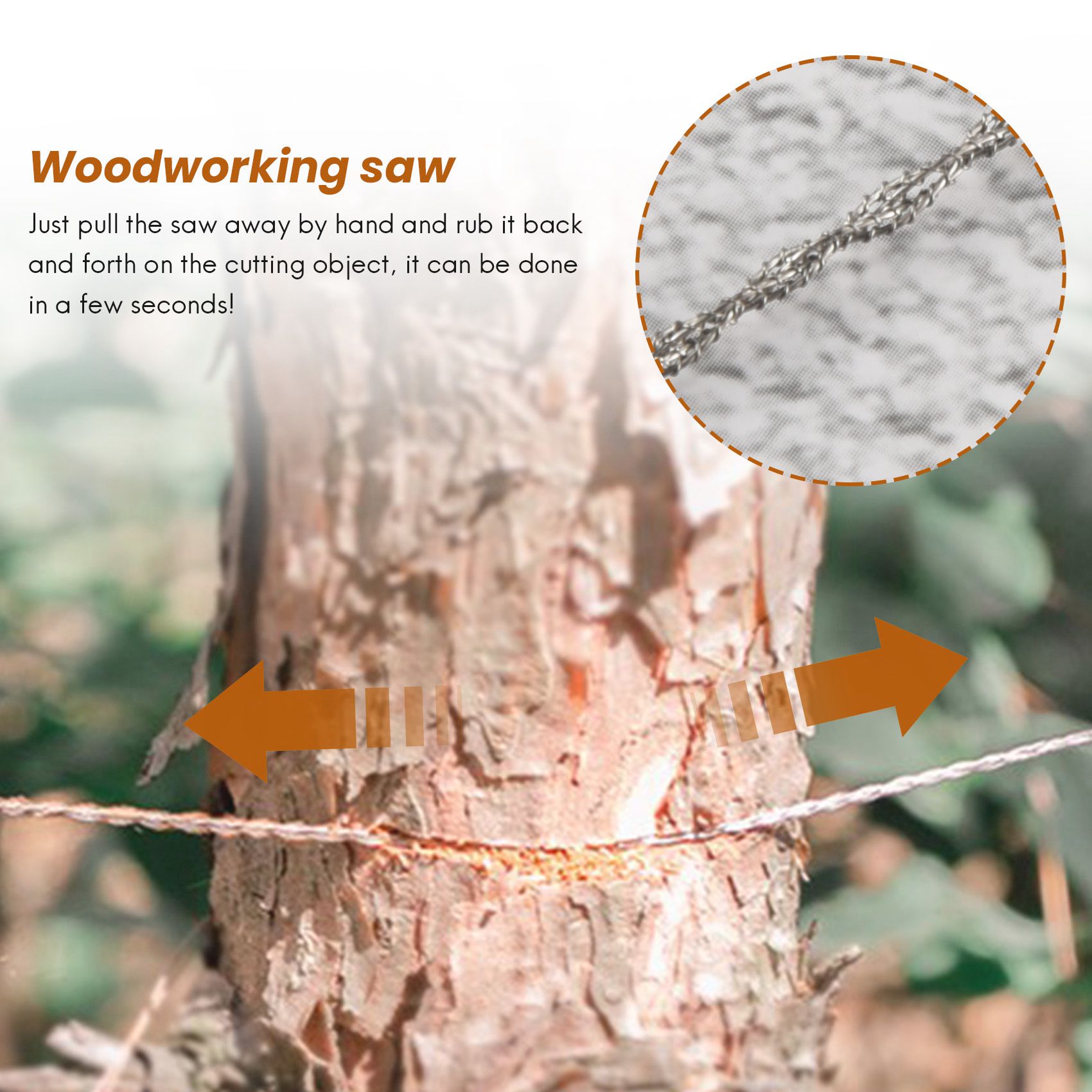 Outdoor Hand-Drawn Rope Saw 30 - Woodworking Hand Saw review and price