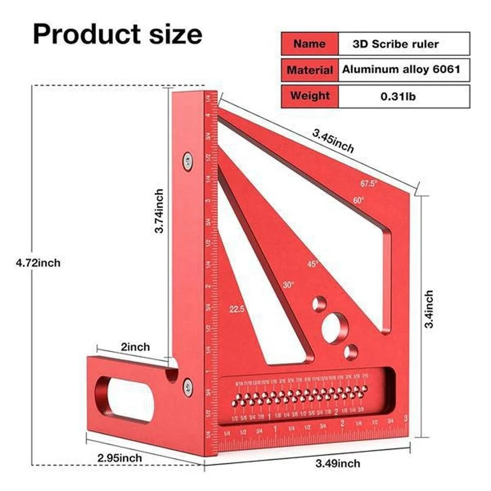Red 3D Multi Angle Measuring R - Woodworking Workshop Layout review and price
